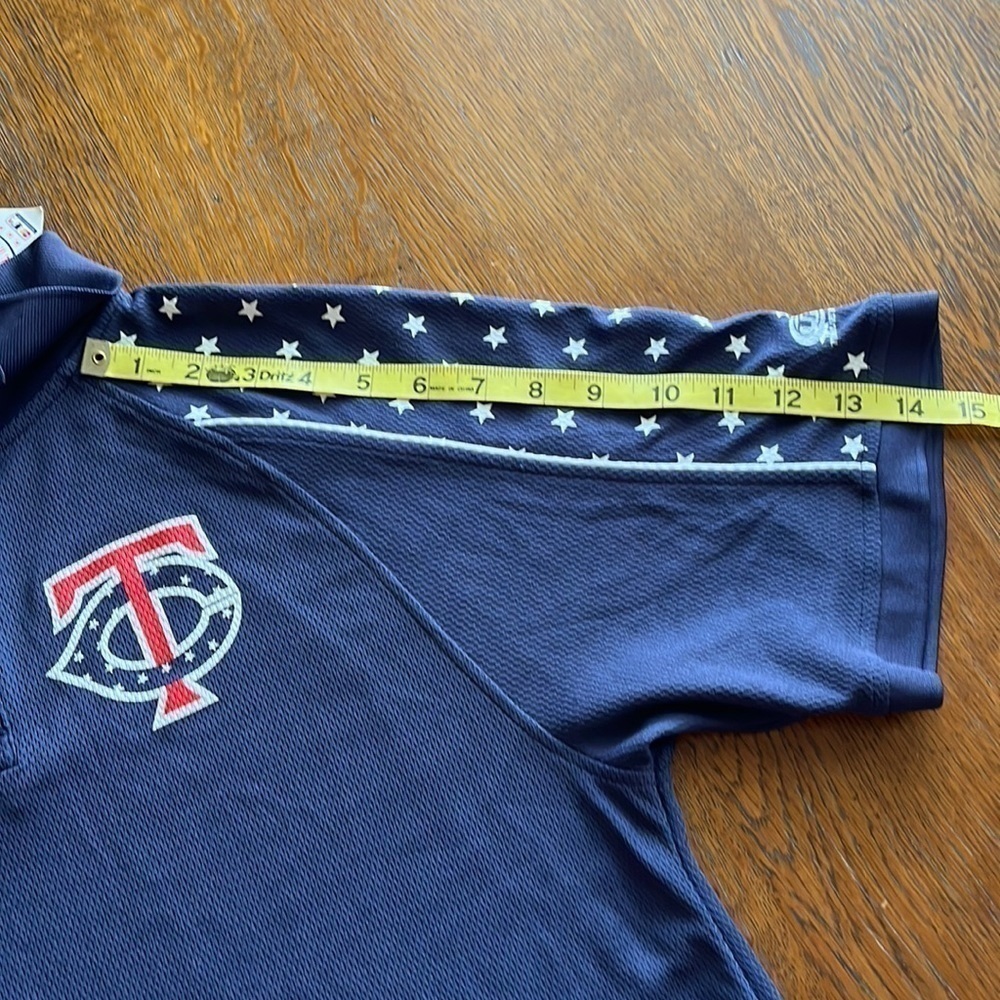 NWT General Merchandise Minnesota Twins Jersey Short Sleeve Collar Blue size M - Picture 11 of 11